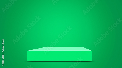Green Product Display Pedestal Studio Background Photography Shot