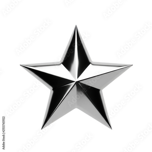 Geometric star with gradient and shadow effects