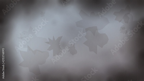 Abstract background with soft grey gradient and geometric leaflike shapes, minimalist artistic texture with subtle light and shadow effects for modern design projects