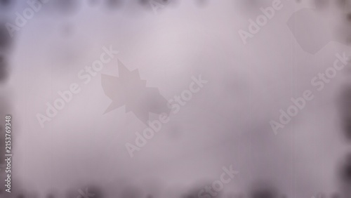 Abstract background with a starshaped silhouette and dark vignette edges, vintage film texture with dust and scratches