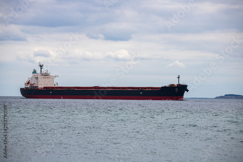 Quadro su tela A large cargo ship on the Baltic Sea