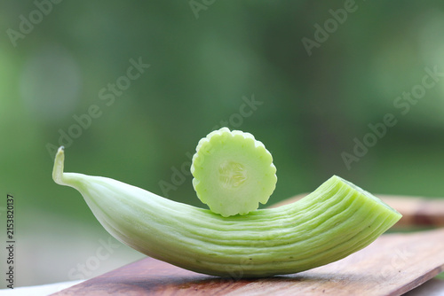 Fresh white Armenian cucumber, a crisp and juicy summer vegetable with smooth pale skin