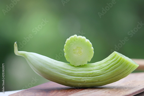 Fresh white Armenian cucumber, a crisp and juicy summer vegetable with smooth pale skin