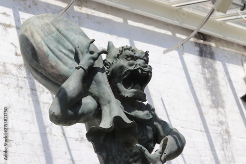 Victorian Demon Statue in Greenhouse