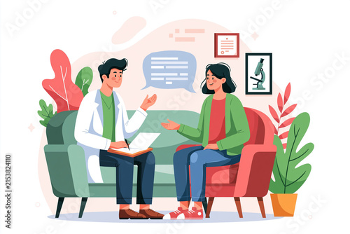 Doctor Consulting Senior Patient with Clipboard at Medical Appointment