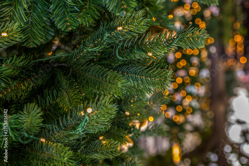 close up of christmas tree