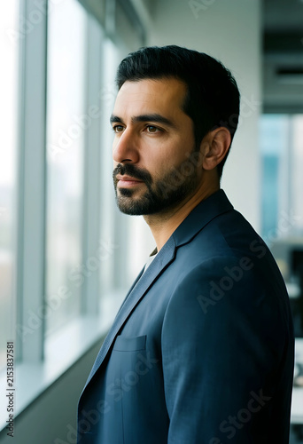 Thoughtful middle eastern b...