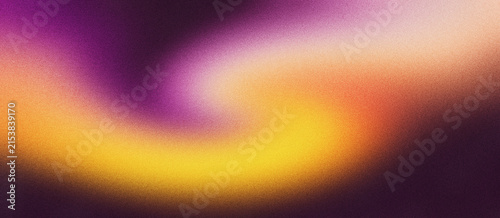 Vibrant grainy background, magenta purple orange glowing abstract shape on dark backdrop, noise texture header, banner, poster, wallpaper design
