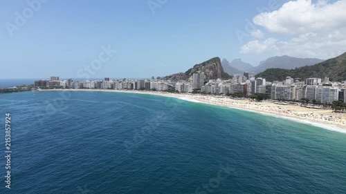 Aerial View of Copacabana Beach in Rio de Janeiro, Brazil