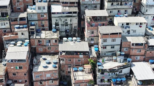 Aerial View of Rocinha Favela in Rio de Janeiro, Brazil