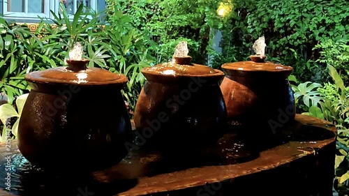 Garden fountain made of earthenware