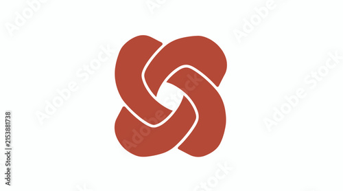 Brown intertwined infinity knot geometric logo.
