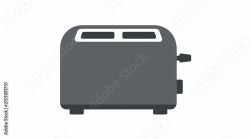Grey kitchen toaster appliance icon.