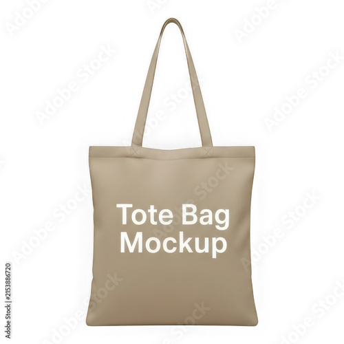 Plain tote bag mockup with handle