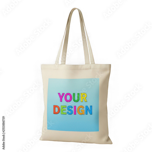 Your Design Text on Blue Tote Bag