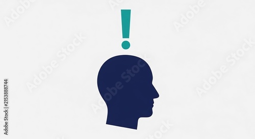 Creative idea concept with human head silhouette