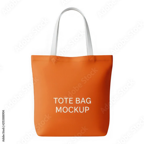 Orange tote bag with white text saying Try It On
