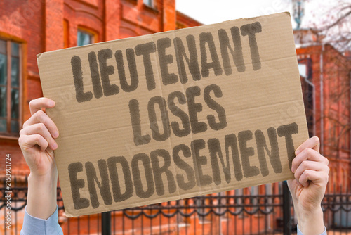 Obraz na plátně "Lieutenant Loses Endorsement" A lieutenant governor endorsed by the sitting governor loses the primary