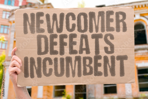 фотографія "Newcomer Defeats Incumbent" A progressive newcomer defeats a decades-long incumbent in a primary