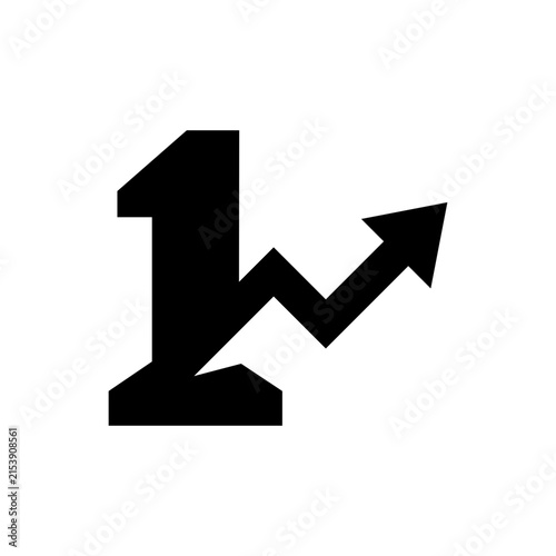 Number 1 chart up arrow logo