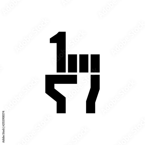 Number 1 hand logo