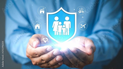 Family Insurance and Protection Concept