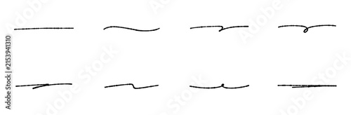 手書きの鉛筆風アンダーライン テキスト強調や見出しに使える手描き下線セット