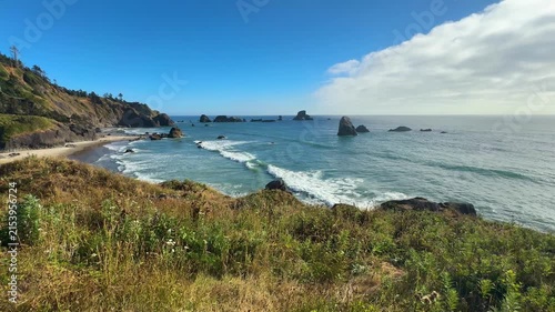 Ecola State Park Coastline and Sea Stacks on the Oregon Coast