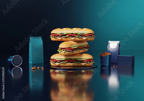 Giant burger stack with colorful layers in pixel art style