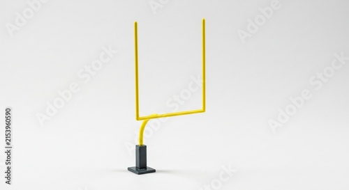 American Football Goal Post in Studio: A classic American football goal post stands prominently in a clean studio setting, symbolizing the sport and its competitive spirit.