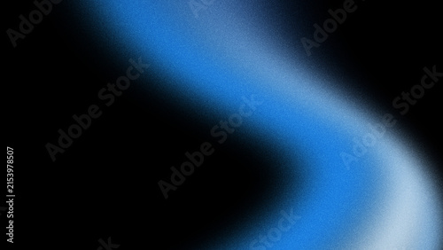 Blue and White Grainy Gradient Background with Smooth Curved Wave and Soft Glow