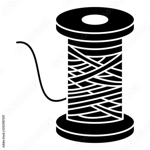 Thread Spool Glyph Icon