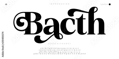 Bacth Abstract Fashion font alphabet. Minimal modern urban fonts for logo, brand etc. Typography typeface uppercase lowercase and number. vector illustration