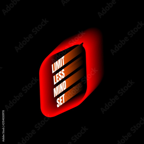 Orange three dimensional font with text against a black background