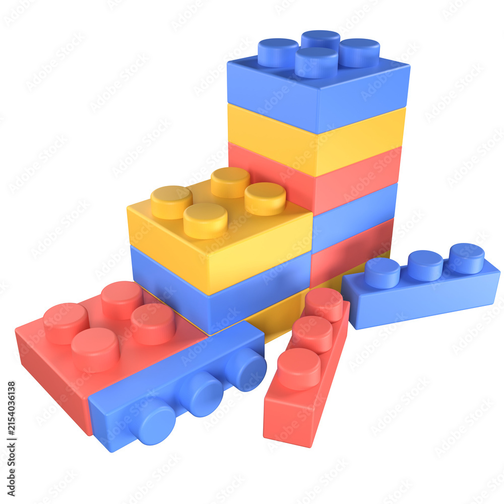 Fototapeta premium Lego Block 3D Icon