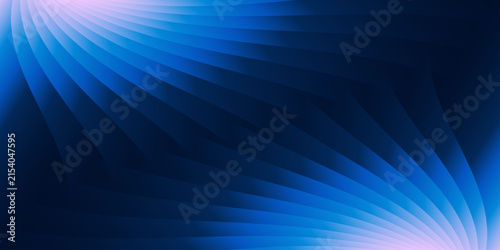 Abstract gradient wave on blue background. Minimal flowing ribbon with curved stripes, futuristic geometric motion, smooth tech wallpaper for poster, banner, flyer, presentation and mixed media design