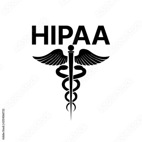 HIPAA sign icon isolated on white background