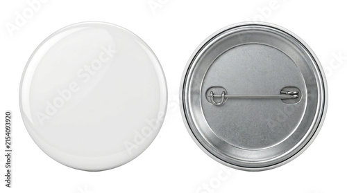 Blank round pin badge mockup isolated PNG with Transparent Background