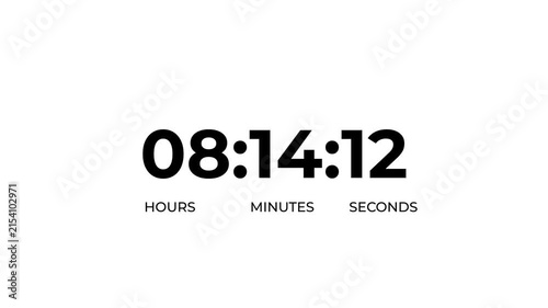 Black circular timer icon indicating nine hours countdown with arrow on white background 9 hours countdowns.