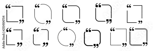 фотографія quote frames with square, circle and speech bubble designs for comments and mess