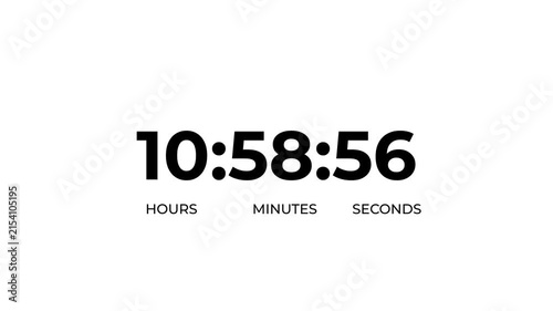 Black circular timer icon indicating twelve hours countdown with arrow on white background 12 hours countdowns.