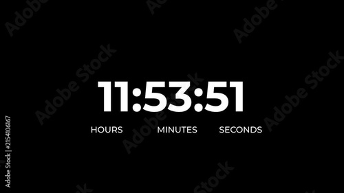 Black circular timer icon indicating thirteen hours countdown with arrow on white background 13 hours countdowns.