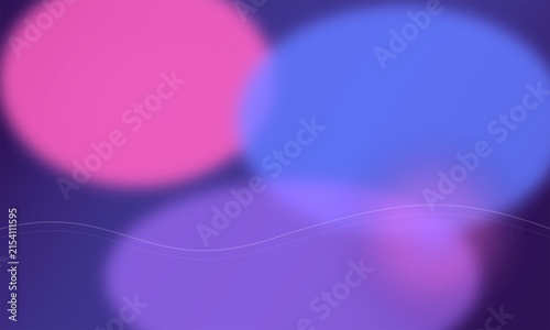 Obraz na plátne Abstract bokeh background with pink and blue light circles, soft gradient blur t
