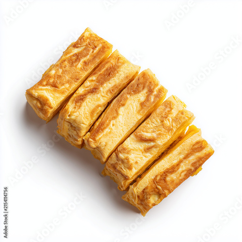 Sliced Japanese Rolled Omelet Tamagoyaki