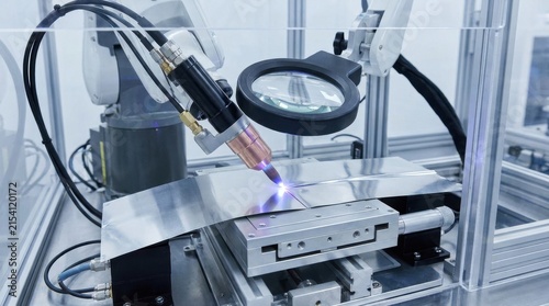 Cutting edge robotic welding technology featuring high precision equipment in a contemporary industrial environment