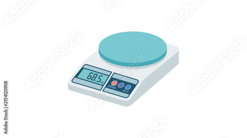 Digital Scale Isolated Transparent Background Weighing Device