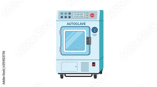 Medical Autoclave Sterilizer Machine Isolated on Transparent Background