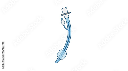 Medical Tracheostomy Tube Isolated Transparent Background