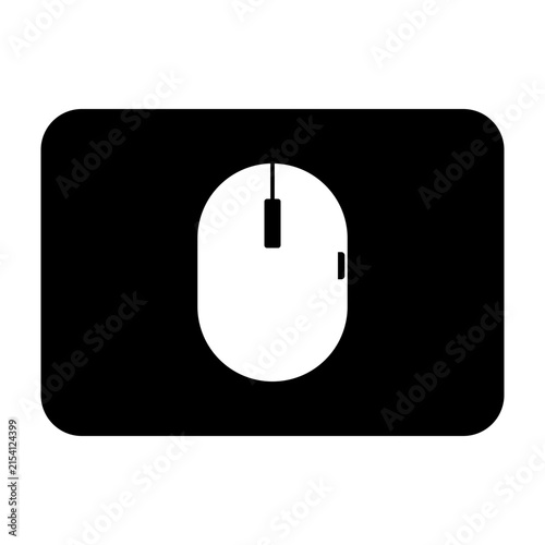 Minimalist Professional Computer Mouse Pad and Optical Mouse Icon