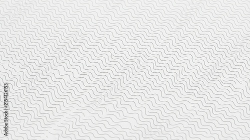 White smooth waves geometric pattern on clean minimalistic background with depth and dimension